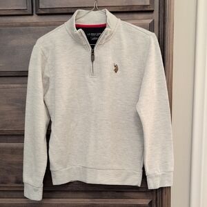 U.S. Polo Assn. Cream Quarter-Zip Pullover